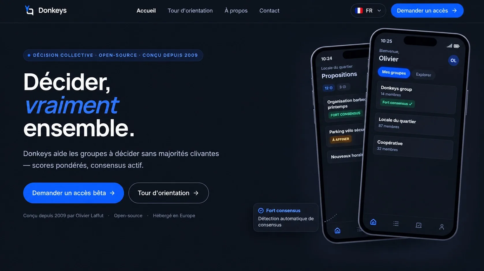 Donkeys.app, décider, vraiment ensemble