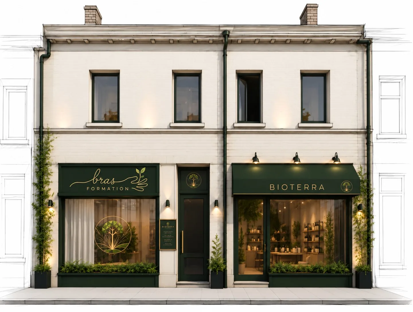 La façade BRAS & Bioterra, Mons