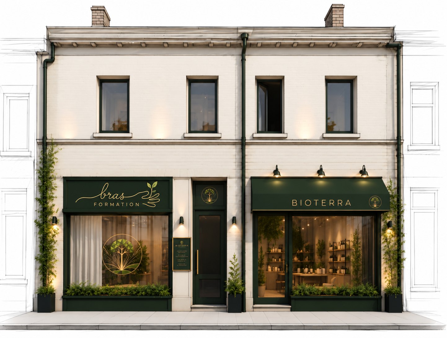 La façade BRAS & Bioterra, Mons