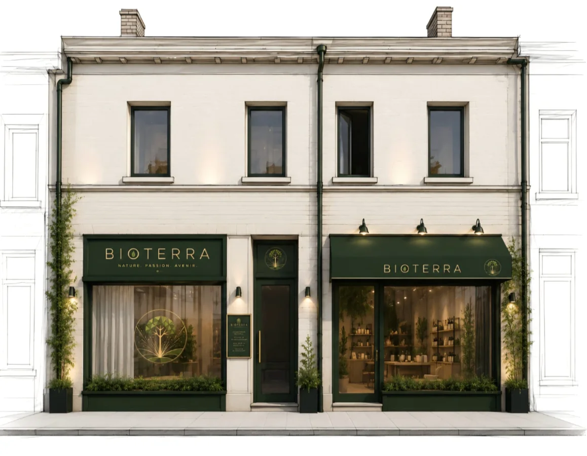 La façade de la maison BRAS, Avenue Wilson à Mons